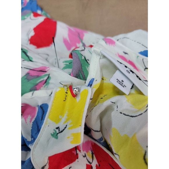 RIXO White Floral Mock Neck Maxi Dress Size 8 Midi length hard to find dress - Picture 10 of 10